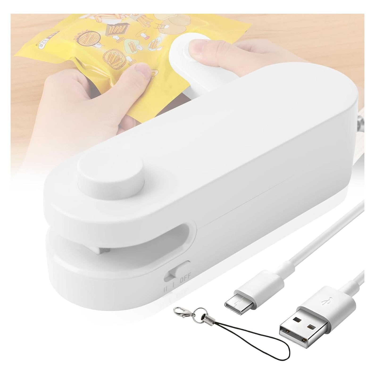 Cortador y Sellador de Bolsas 2 en 1 Daioai Blanco Recargable