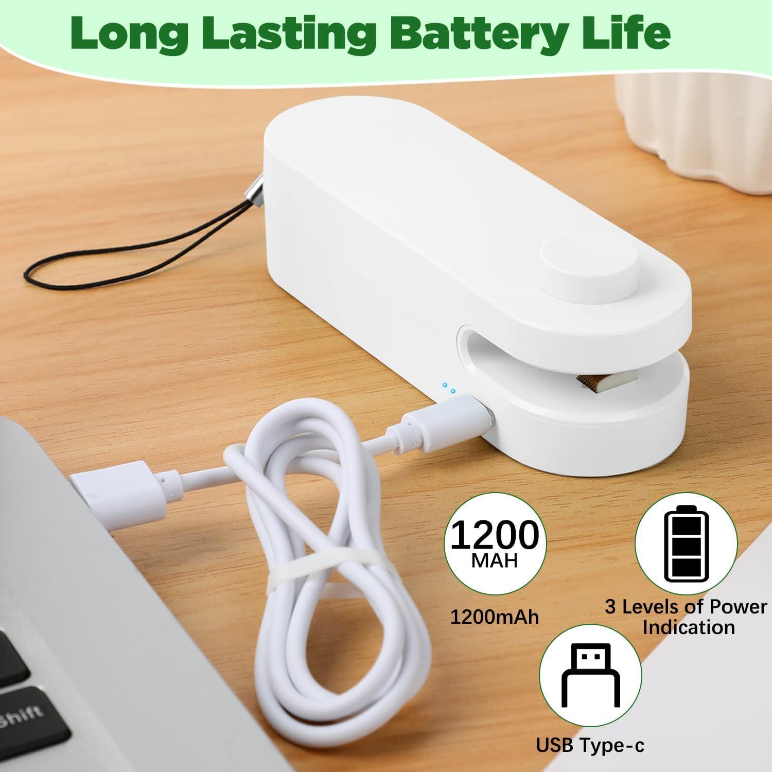 Cortador y Sellador de Bolsas 2 en 1 Daioai Blanco Recargable