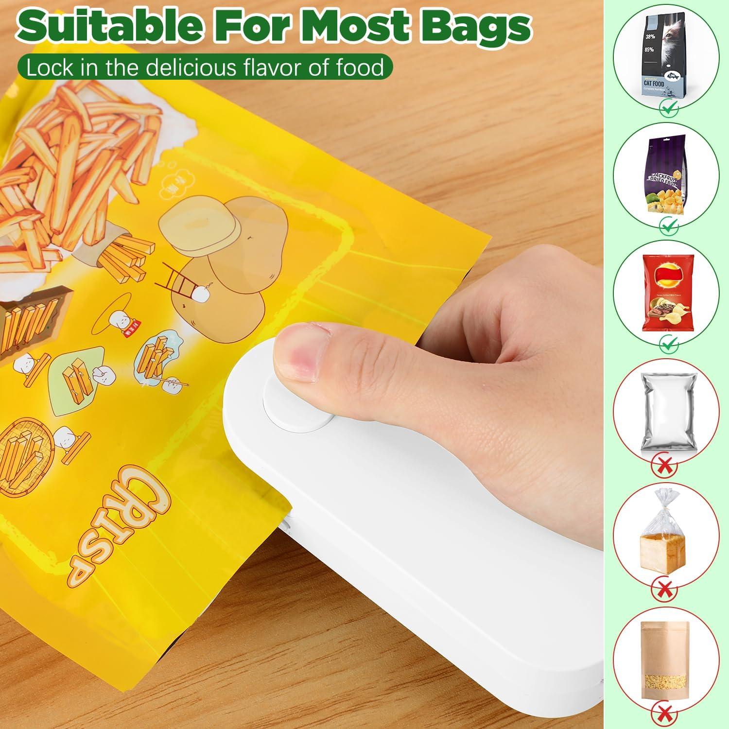 Cortador y Sellador de Bolsas 2 en 1 Daioai Blanco Recargable