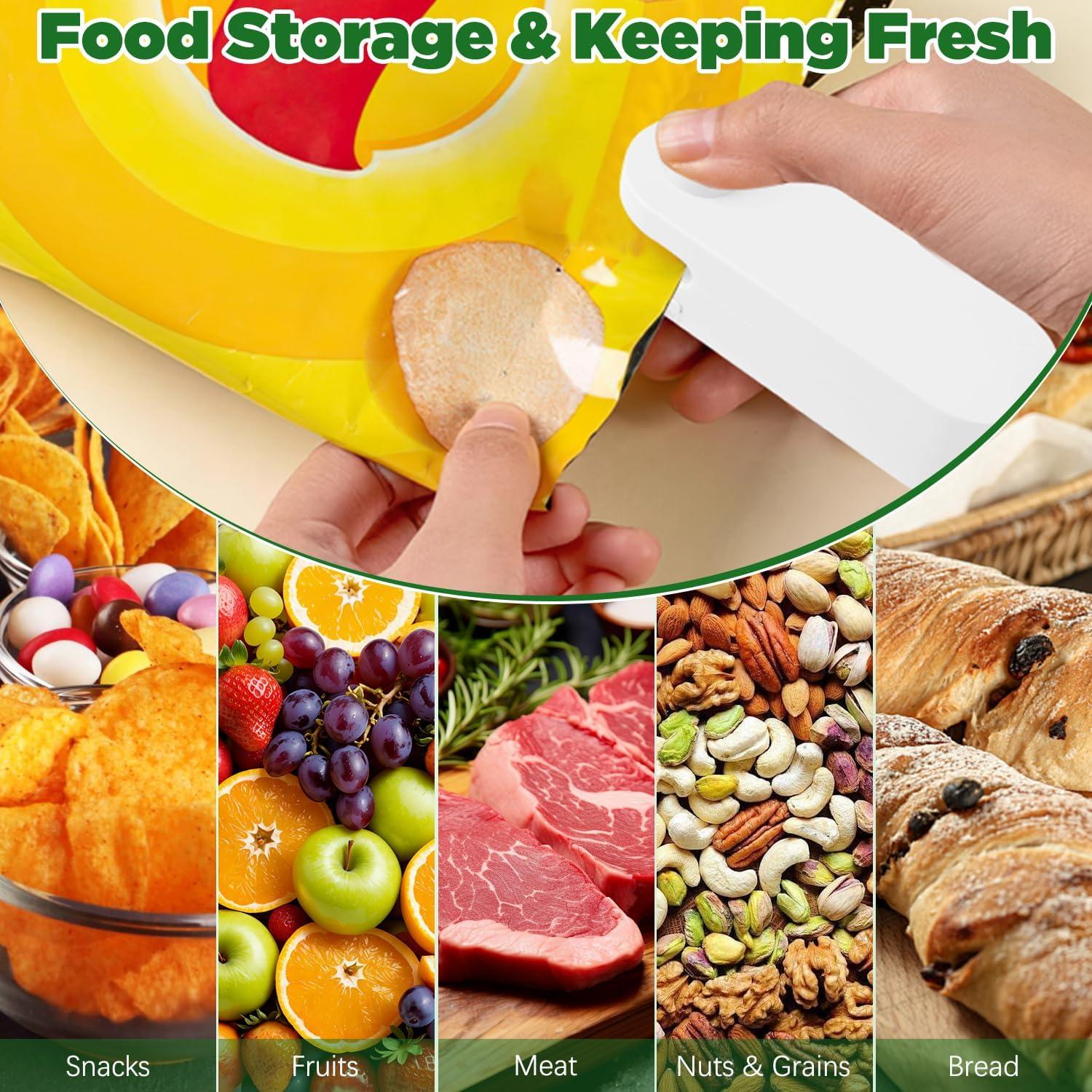 Cortador y Sellador de Bolsas 2 en 1 Daioai Blanco Recargable