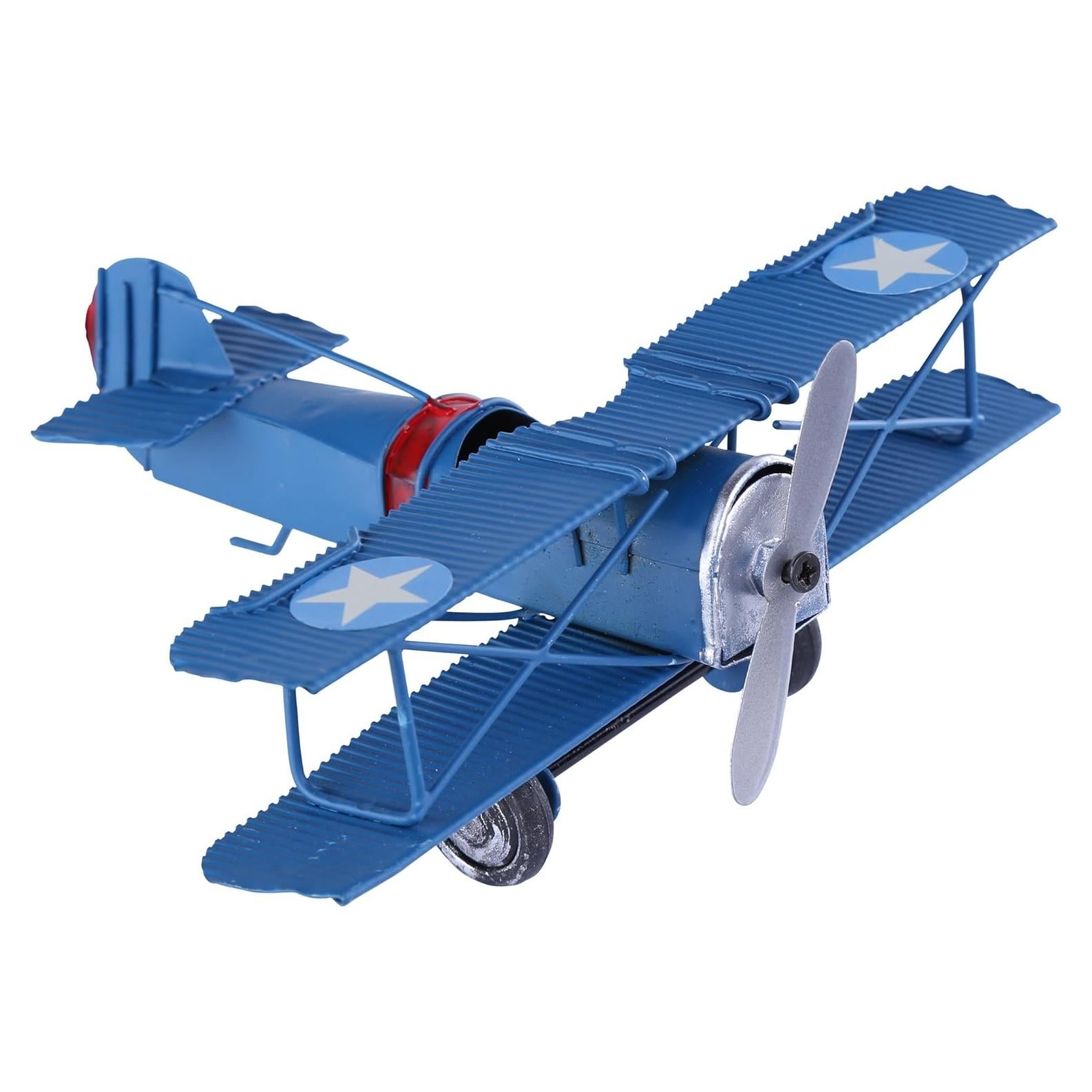 Modelo de avión biplano de metal Berry President 16.5x13.5cm