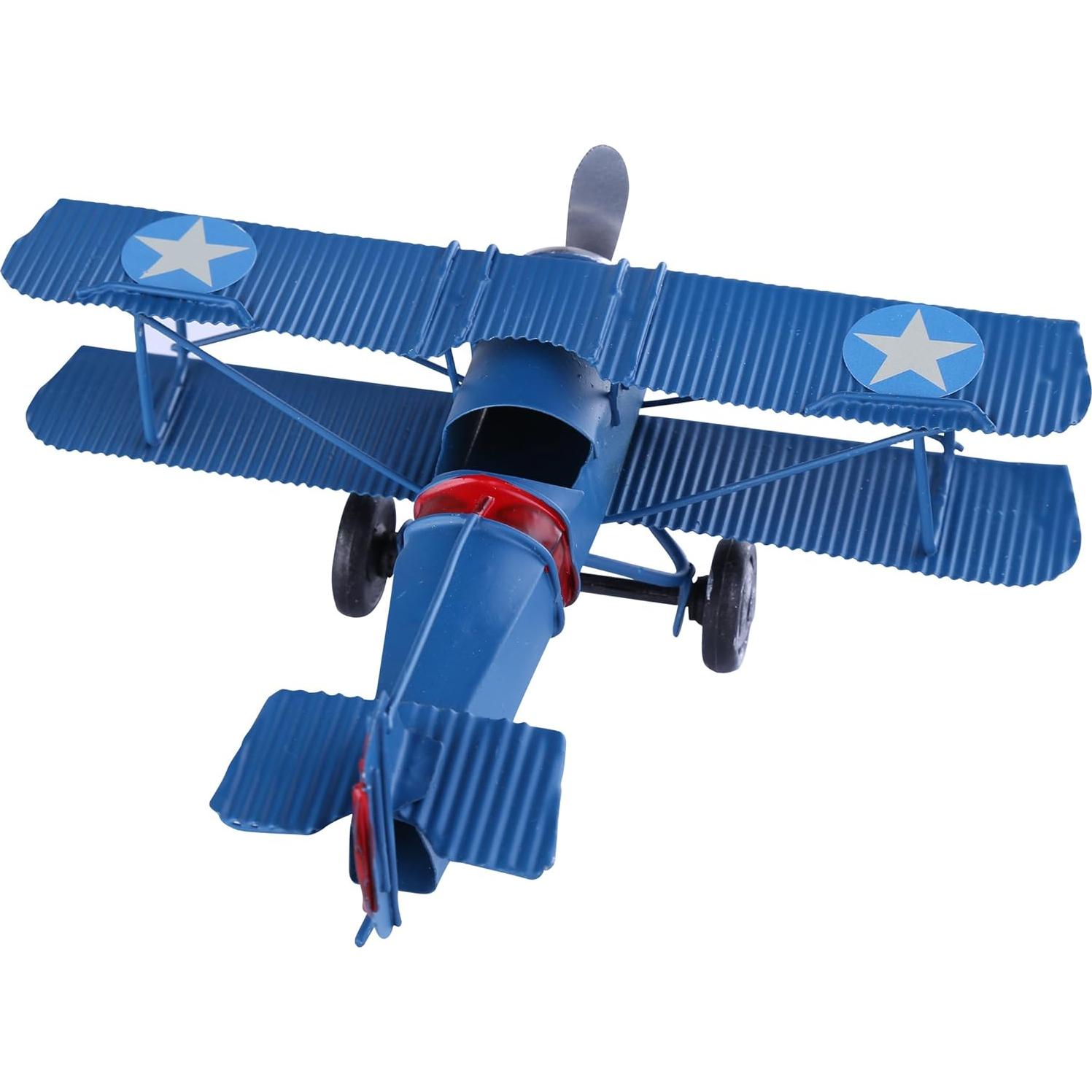 Modelo de avión biplano de metal Berry President 16.5x13.5cm