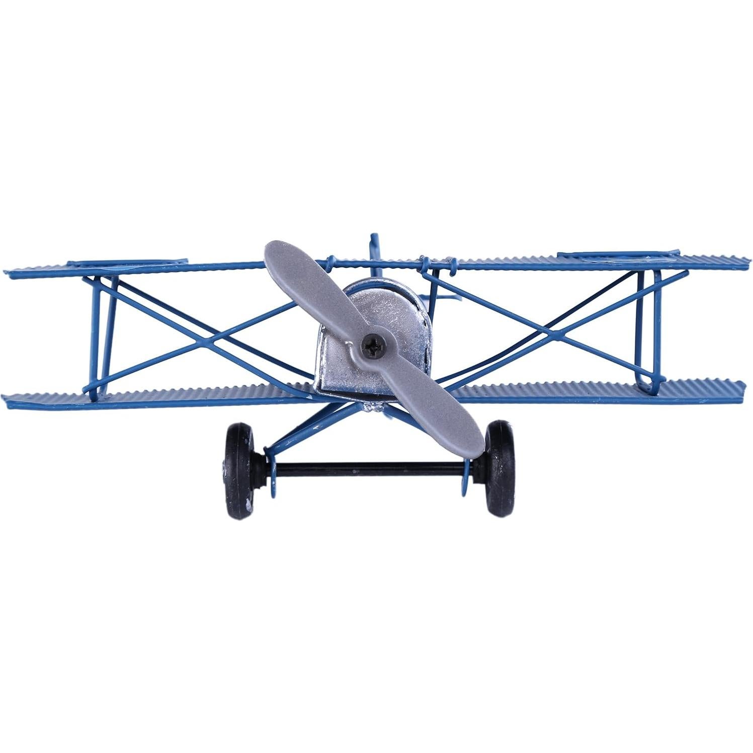 Modelo de avión biplano de metal Berry President 16.5x13.5cm