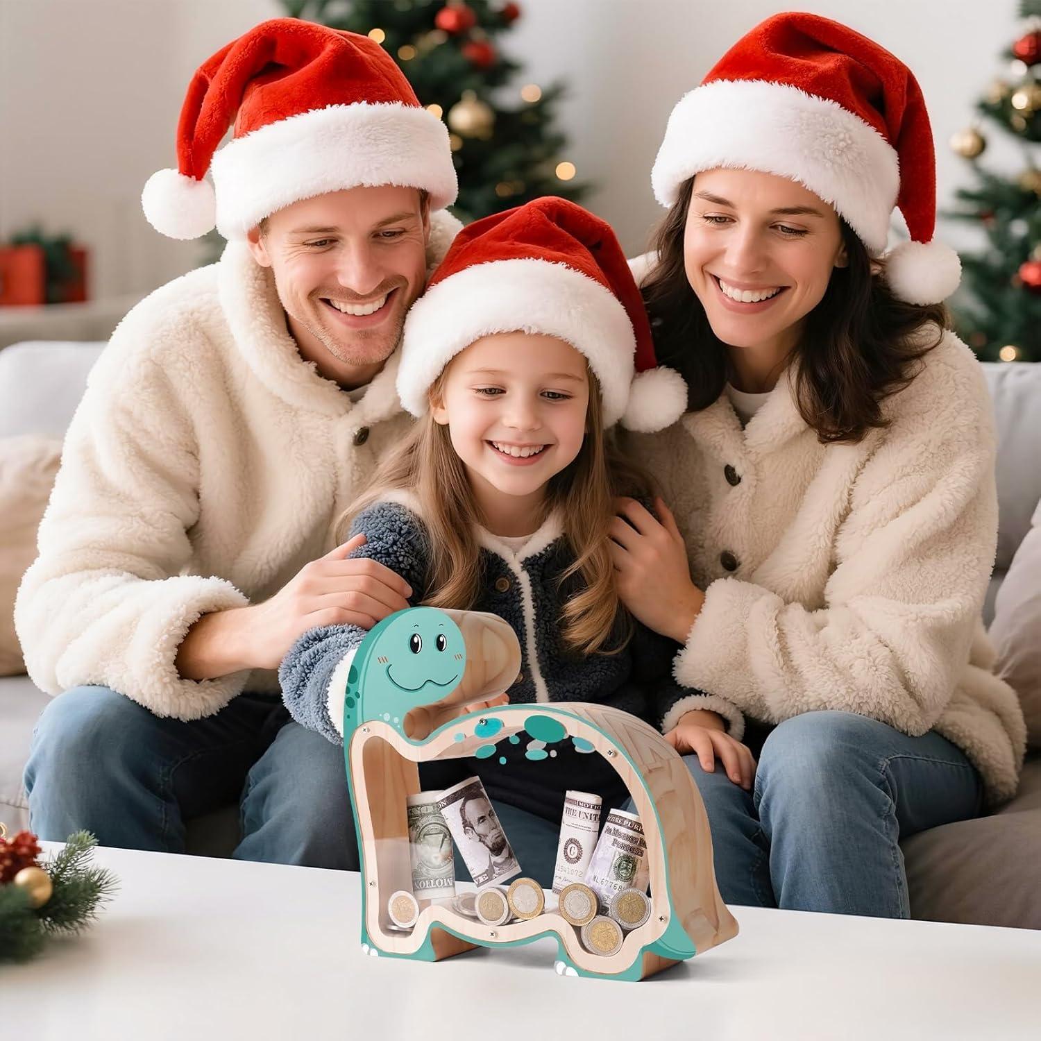 Hucha de Madera Brachiosaurus Uniwooder para Niños DIY