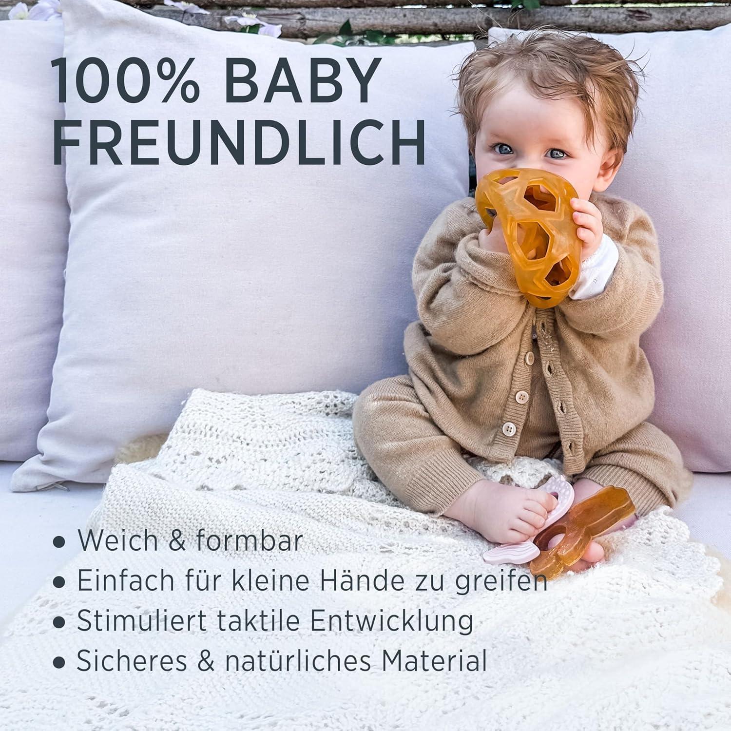 Pelota Estrella Hevea de Caucho Natural Ecológica 10.5cm