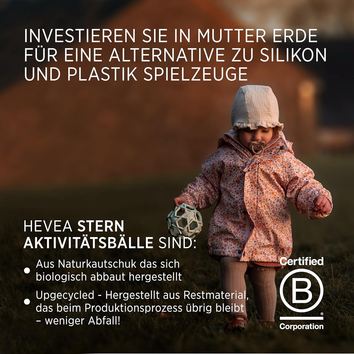 Pelota Estrella Hevea de Caucho Natural Ecológica 10.5cm