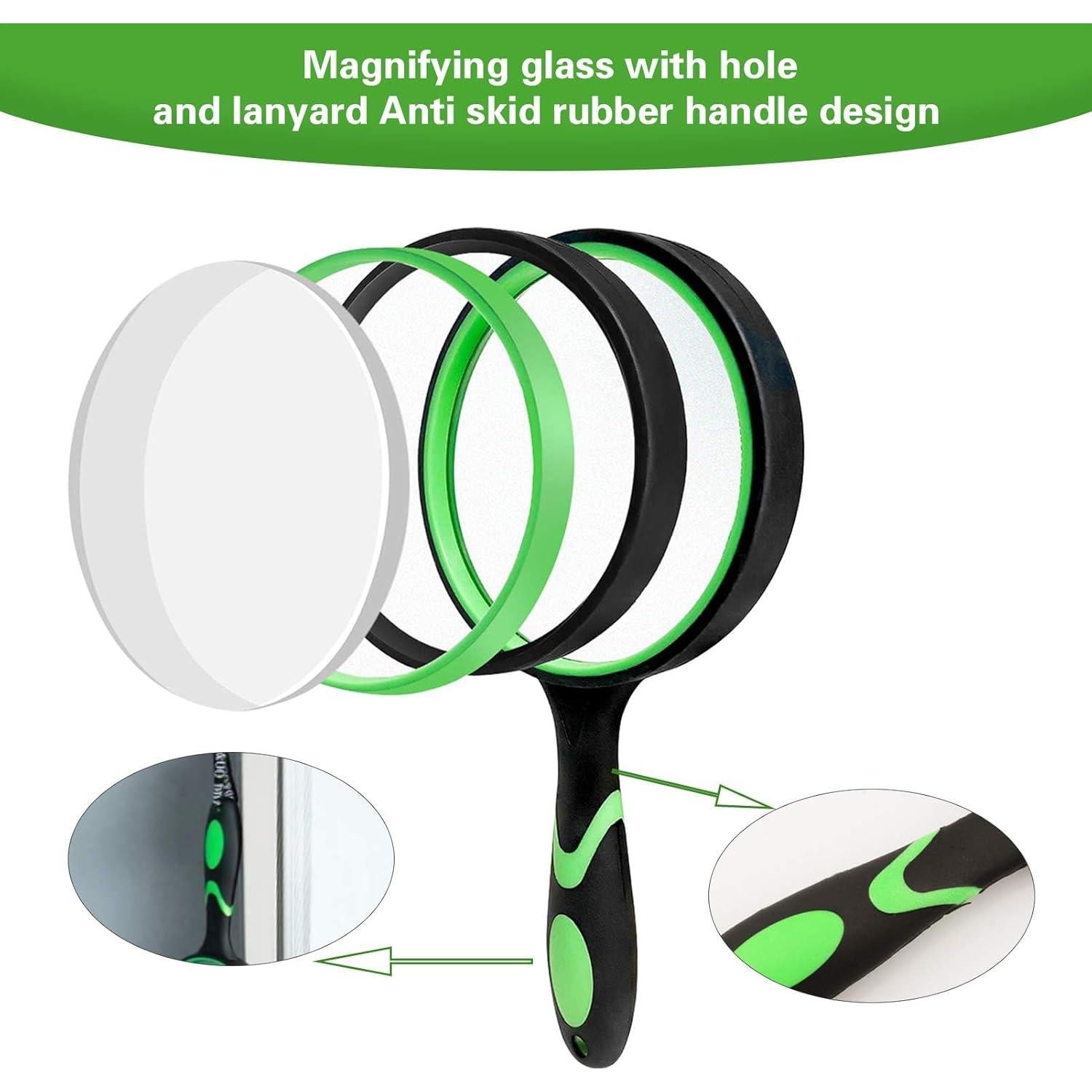 Lupa de Lectura 10X Nazano con Mango Antideslizante 18.8cm