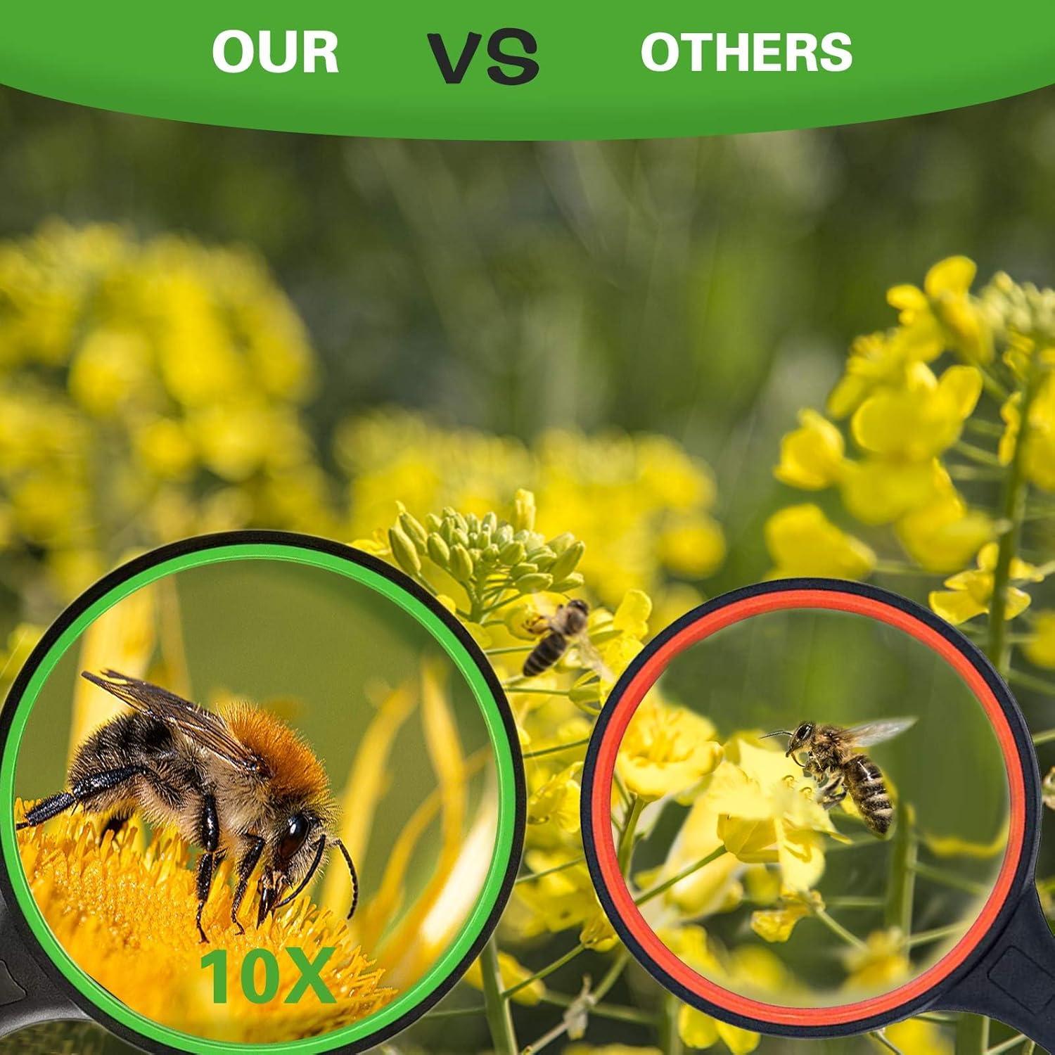 Lupa de Lectura 10X Nazano con Mango Antideslizante 18.8cm