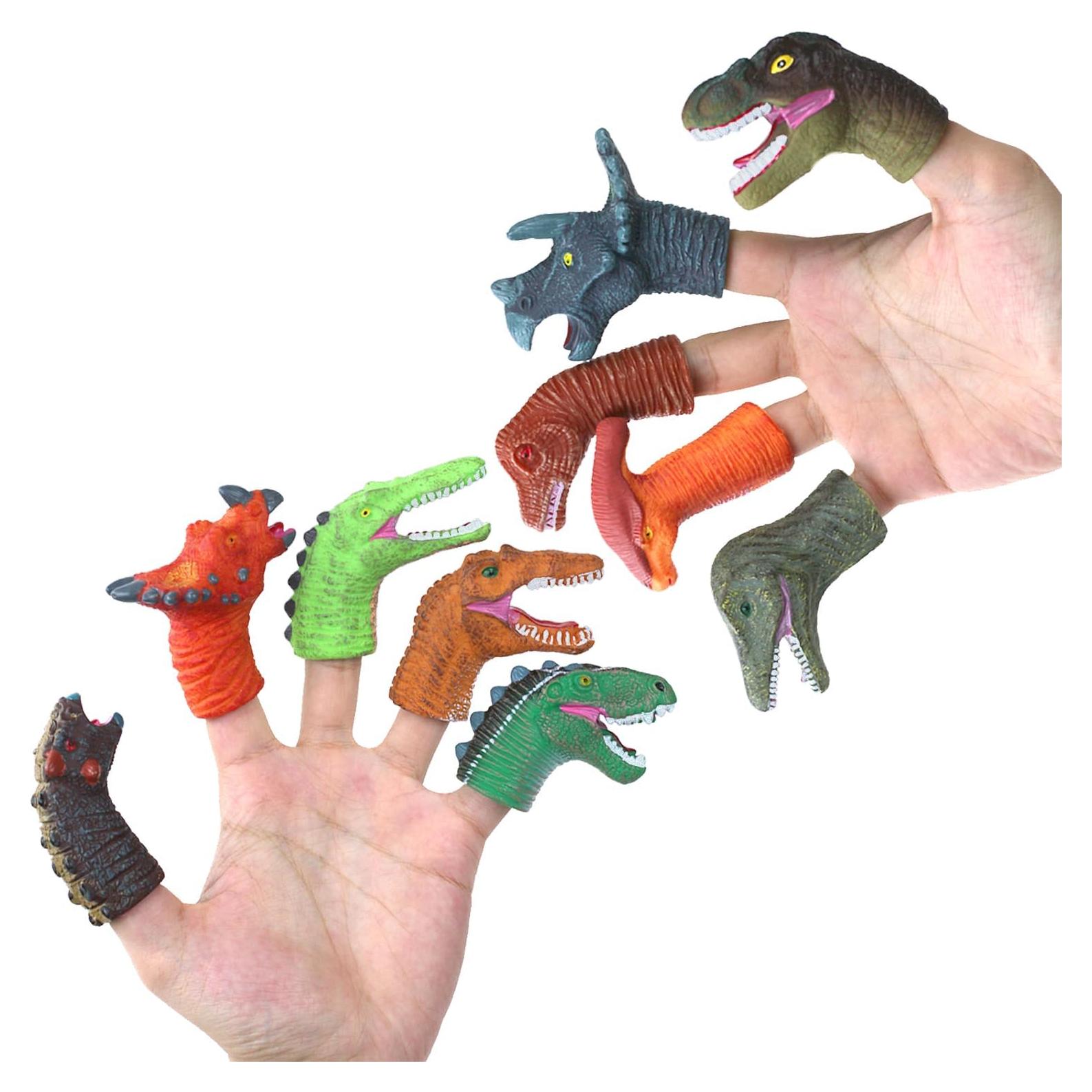 10 Títeres de Dedo de Dinosaurio CALEST para Niños 3+ Años