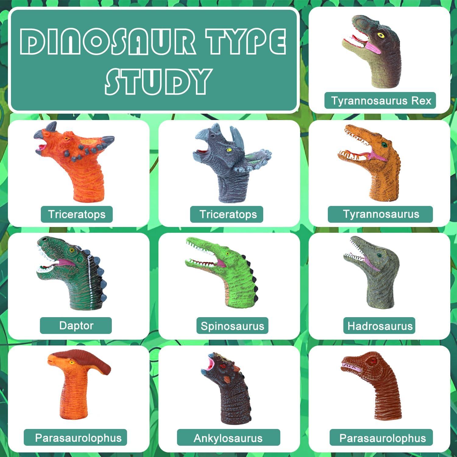 10 Títeres de Dedo de Dinosaurio CALEST para Niños 3+ Años