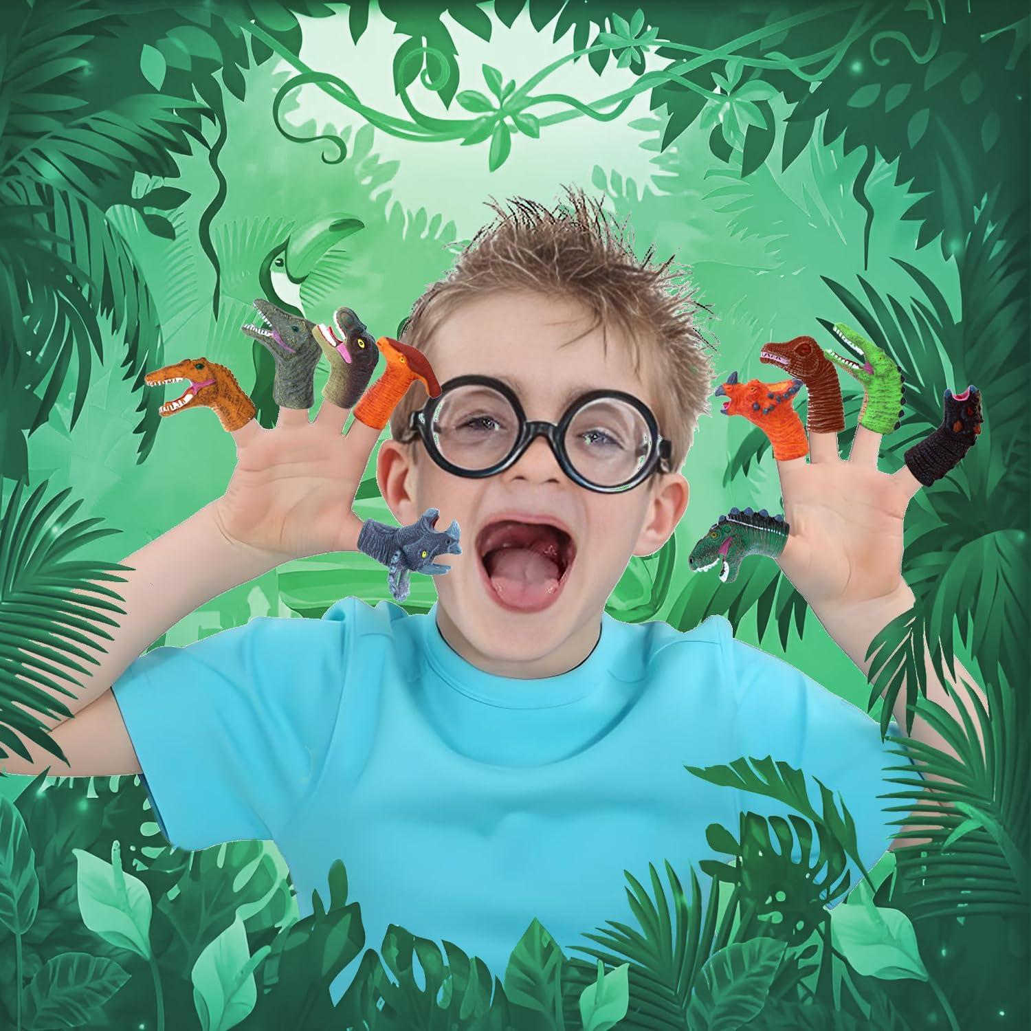 10 Títeres de Dedo de Dinosaurio CALEST para Niños 3+ Años