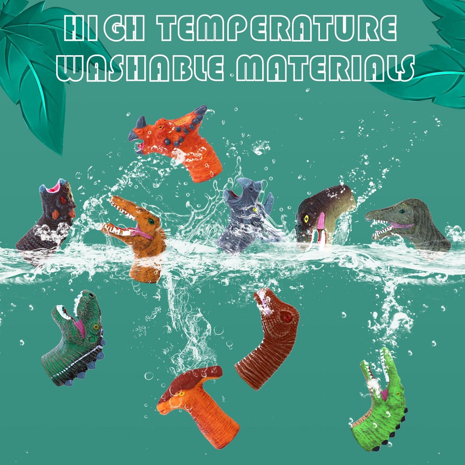 10 Títeres de Dedo de Dinosaurio CALEST para Niños 3+ Años