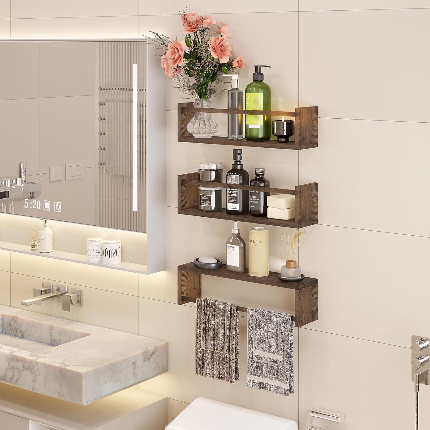 Estanterías Flotantes de Madera Fixwal, Juego de 3, 41.91 cm