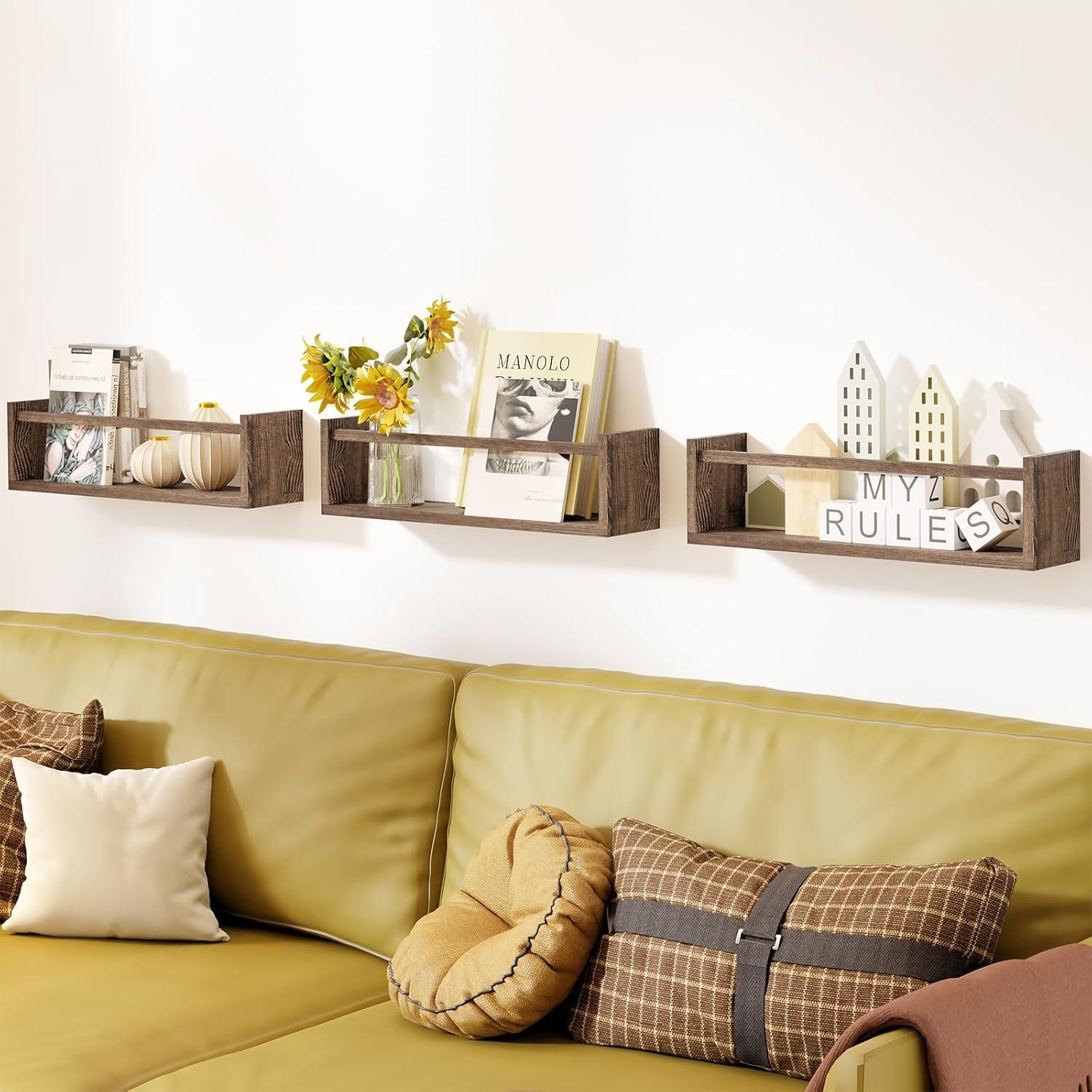 Estanterías Flotantes de Madera Fixwal, Juego de 3, 41.91 cm