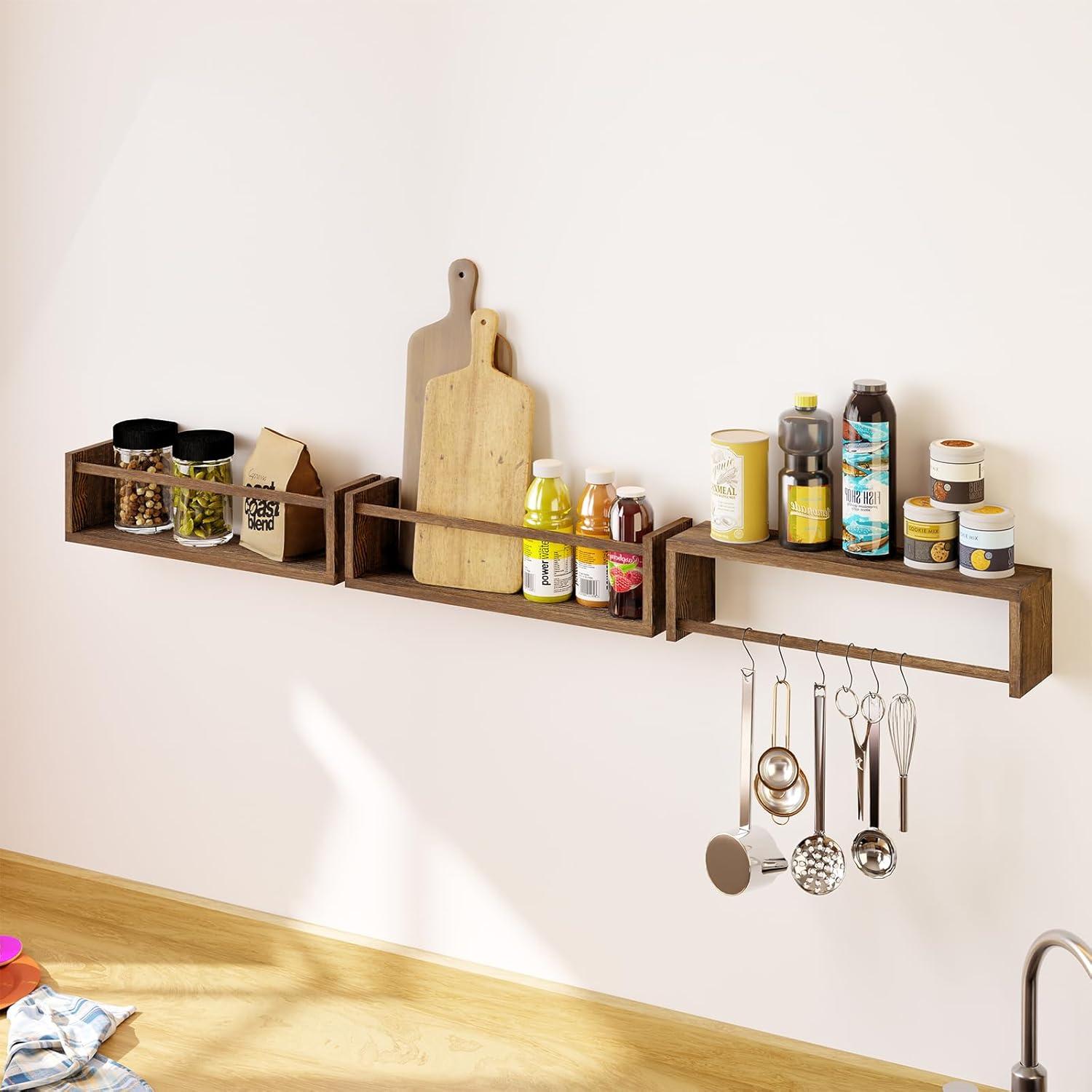 Estanterías Flotantes de Madera Fixwal, Juego de 3, 41.91 cm