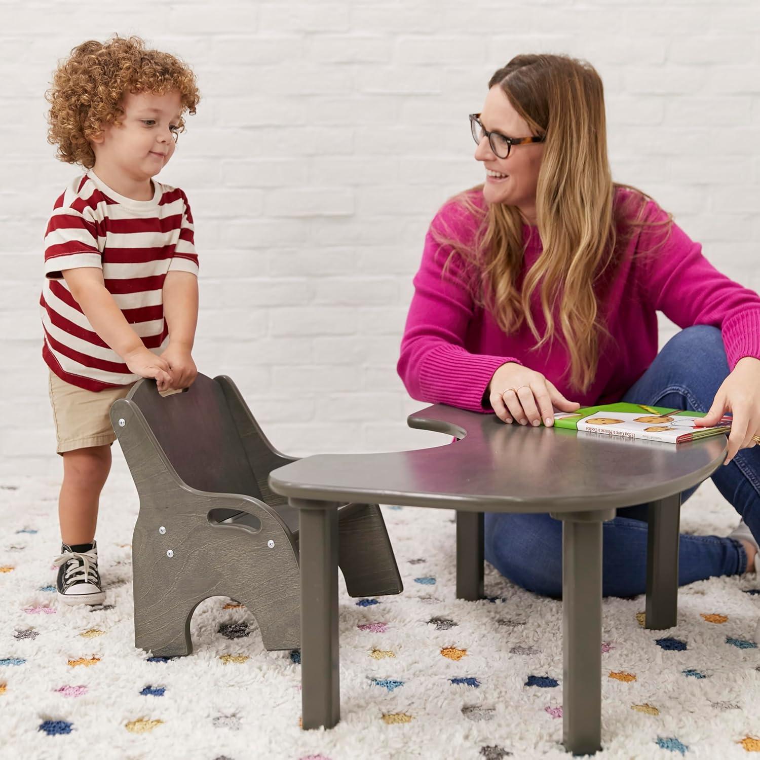 Conjunto de Mesa y Silla Little Learner ECR4Kids - Lavado Gris