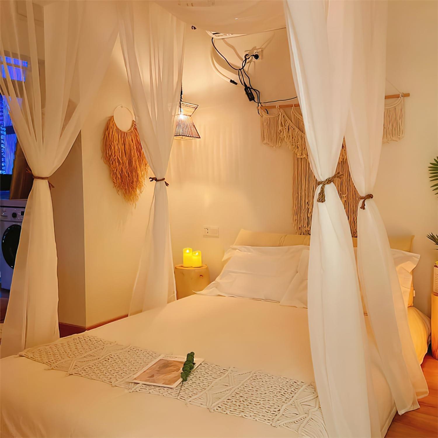 Cortinas de Dosel para Cama de Niñas Comtelek 76.2x578.9cm