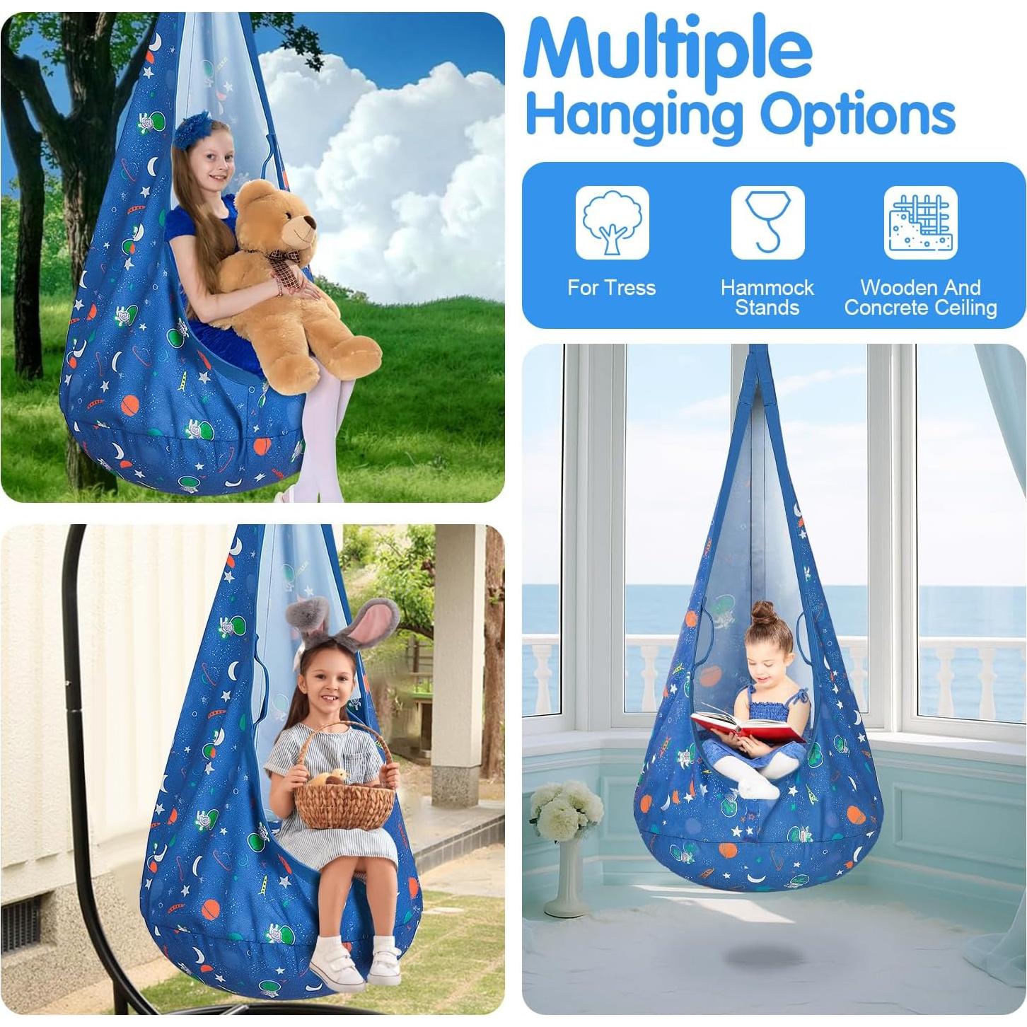 Columpio Sensorial Safotad Azul para Niños - Silla Hamaca Colgante