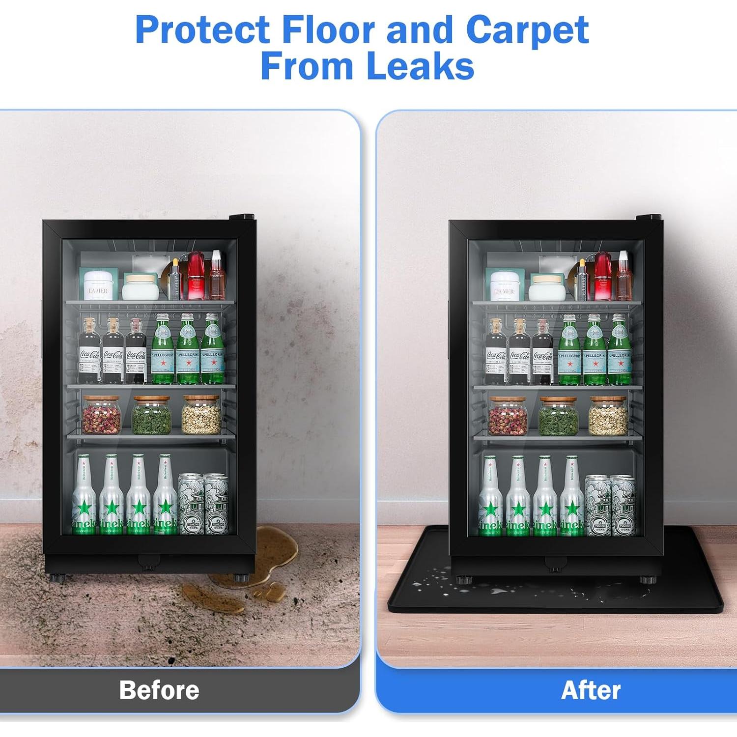 Alfombrilla de Silicona Negra para Mini Nevera 60x50cm