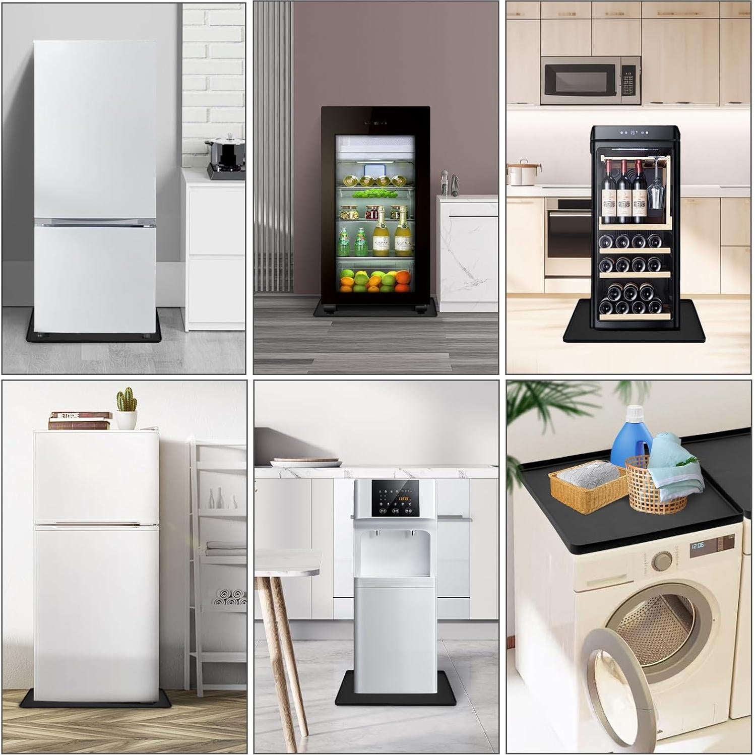 Alfombrilla de Silicona Negra para Mini Nevera 60x50cm