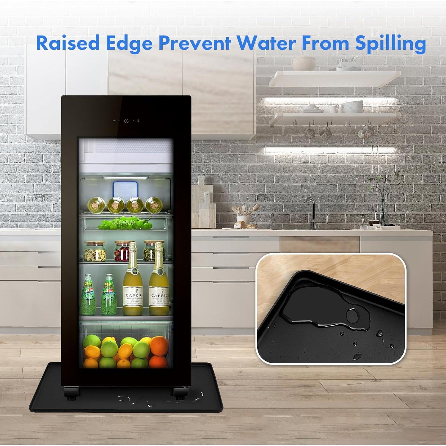 Alfombrilla de Silicona Negra para Mini Nevera 60x50cm