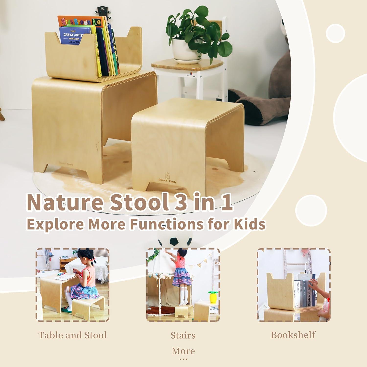 Juego de Taburetes Apilables Damoch 3 en 1 para Niños