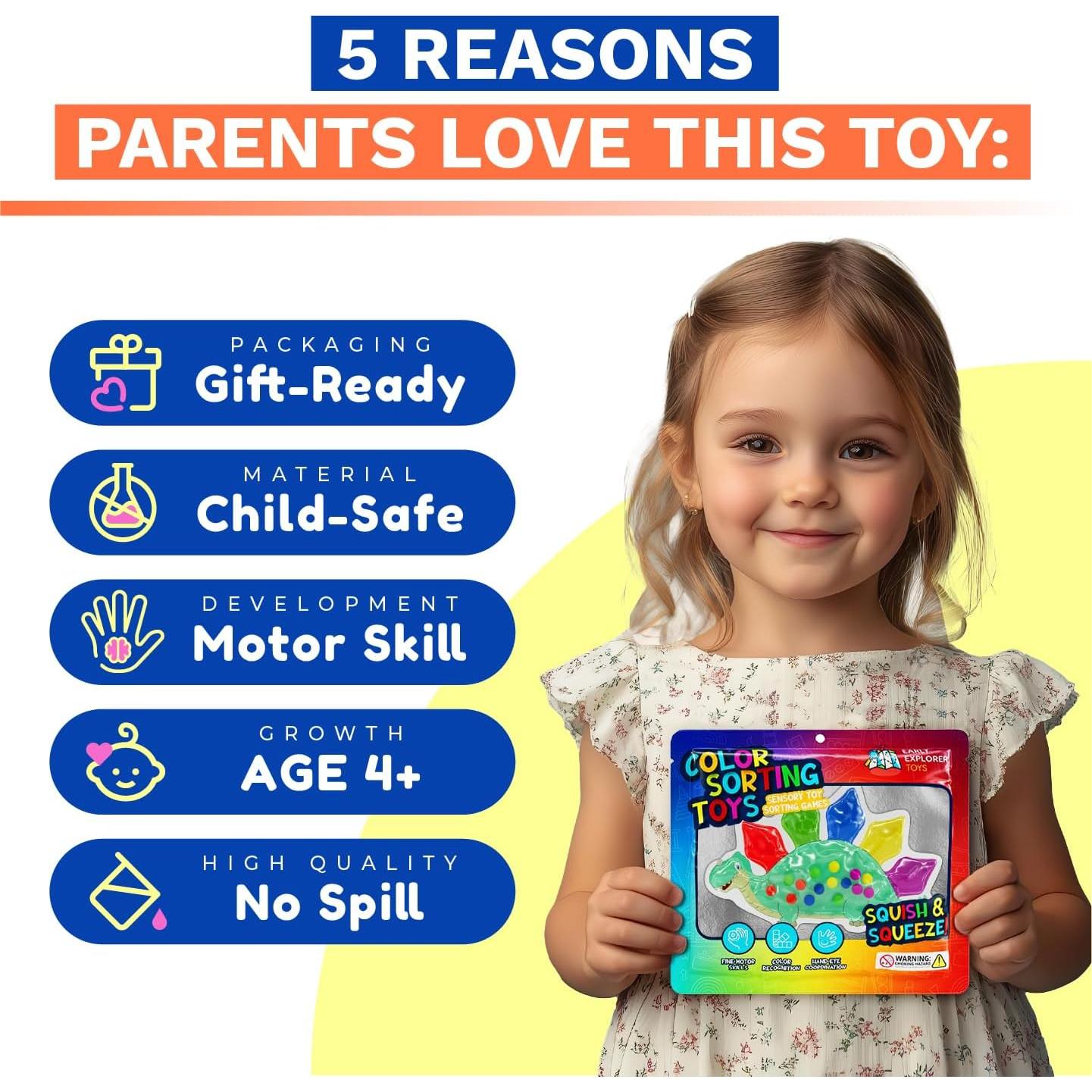 Paquete de 2 Juguetes Sensoriales de Clasificación de Color - Early Explorer Toys