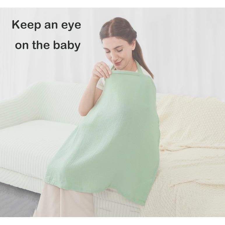 Cubierta de Lactancia 100% Algodón Muselina Ajustable 2 Piezas