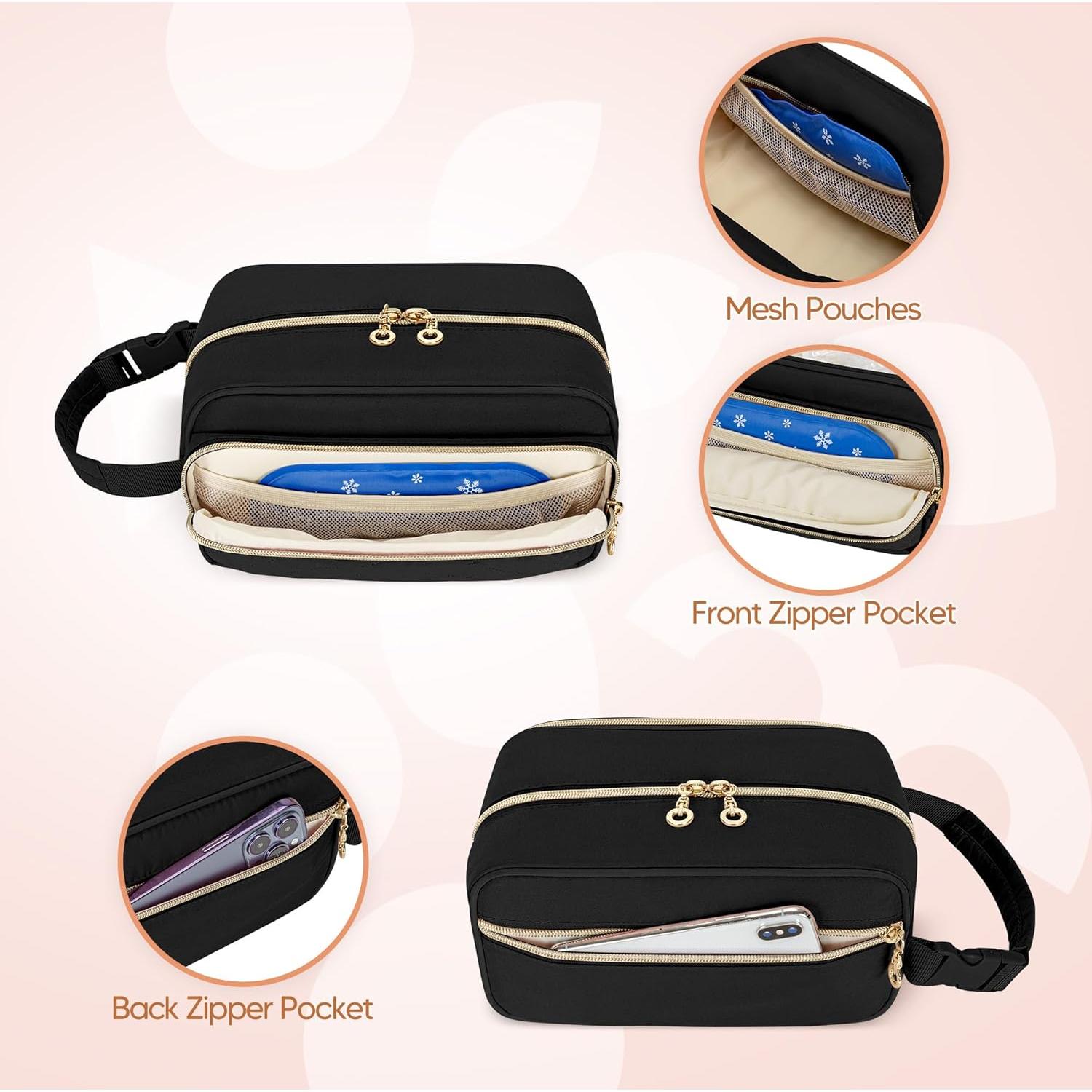 Bolsa de Enfriamiento de Leche Materna Damero Negra con 4 Hielos