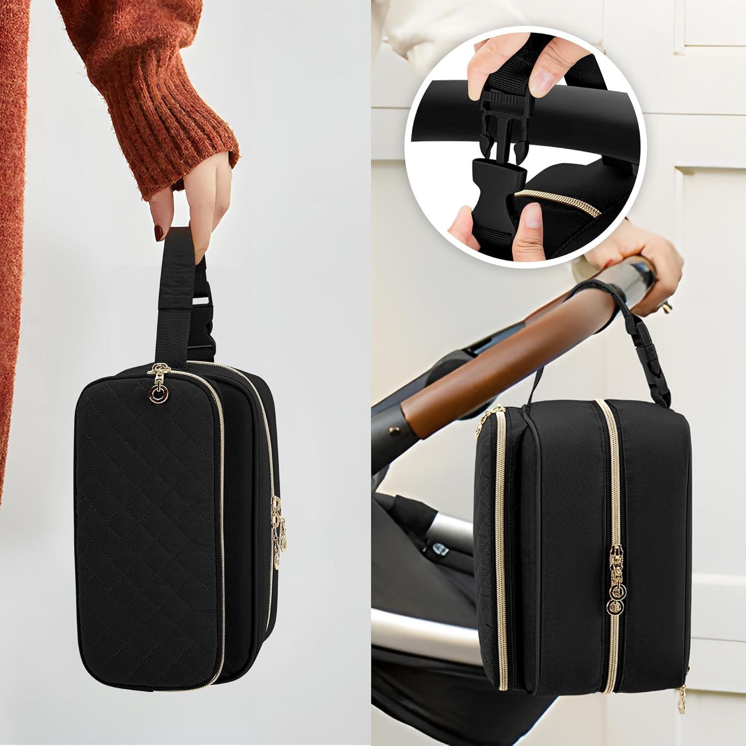 Bolsa de Enfriamiento de Leche Materna Damero Negra con 4 Hielos