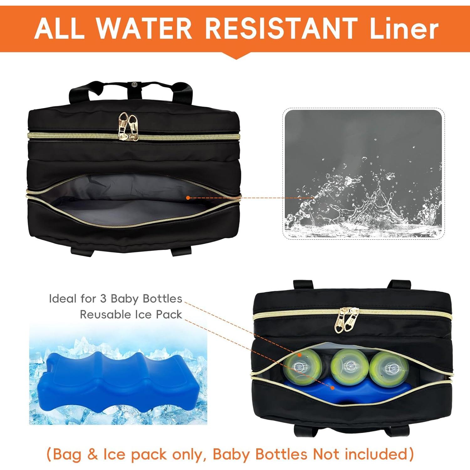 Bolsa de Leche Materna Portátil Liveagain con Hielo Negro