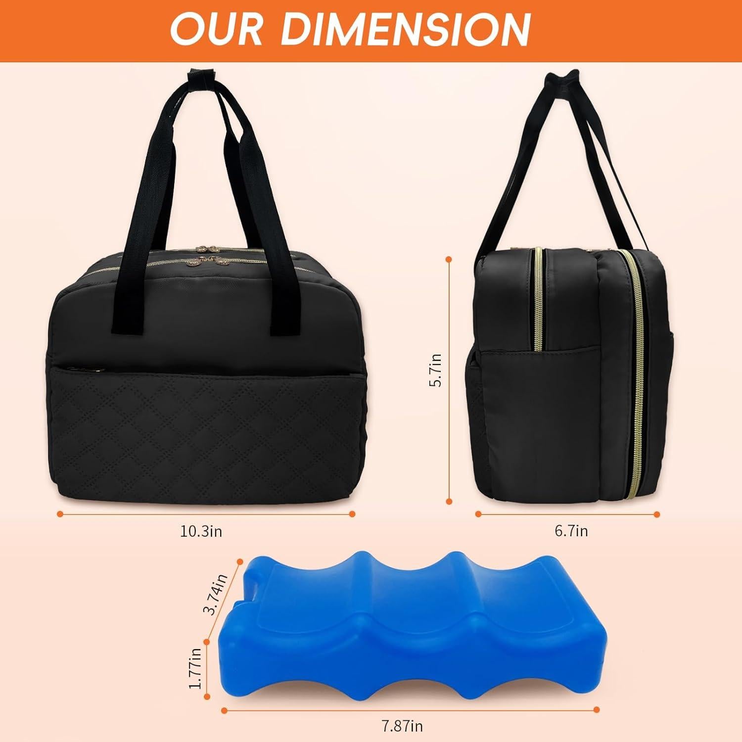 Bolsa de Leche Materna Portátil Liveagain con Hielo Negro