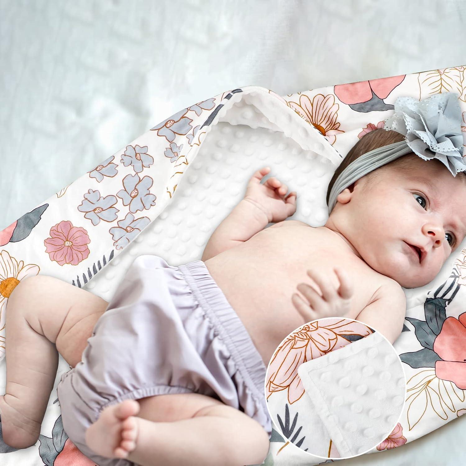 Manta de Recibo para Bebés HNHUAMING Floral 76x102 cm