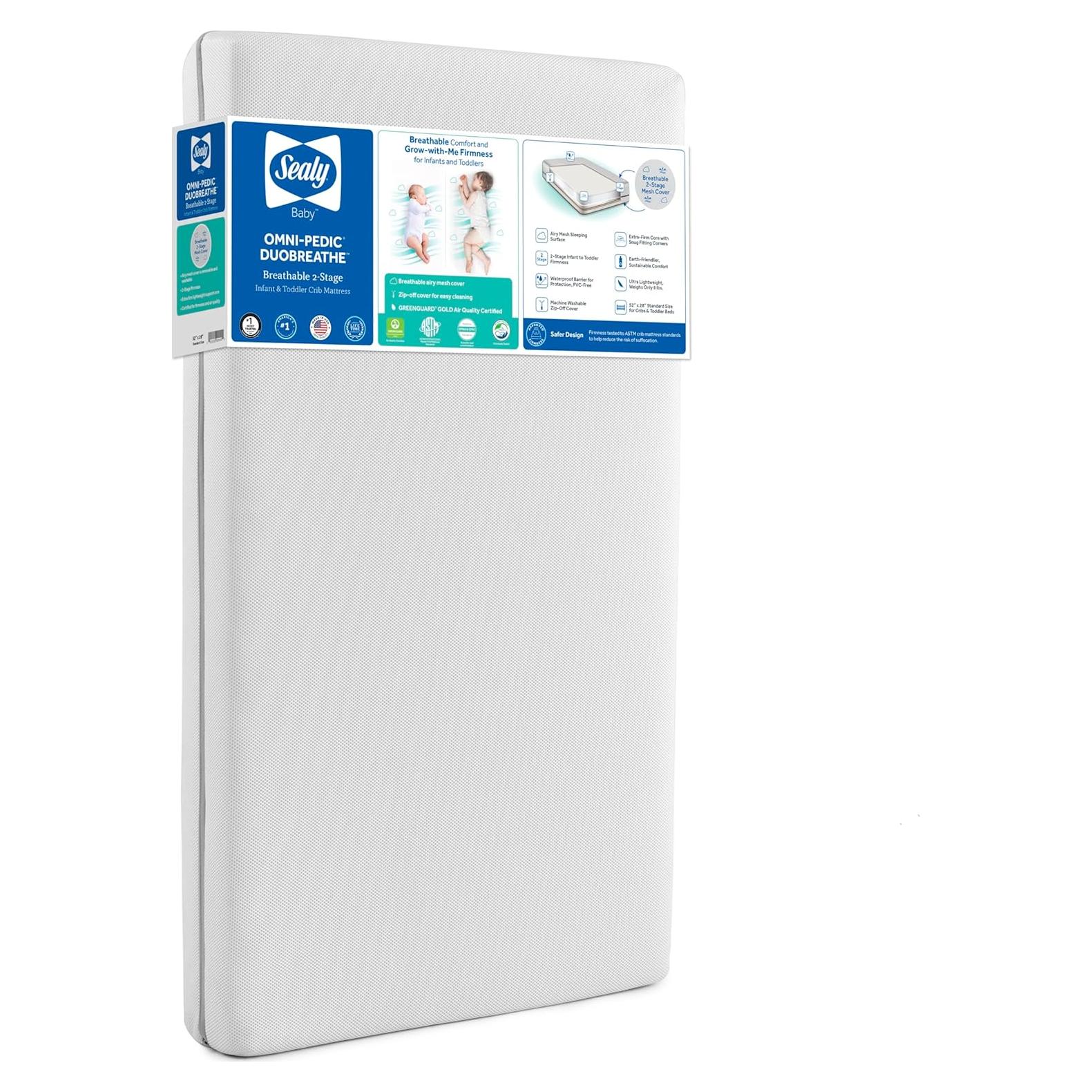 Colchón para cuna Sealy Baby OmniPedic DuoBreathe 132x71 cm