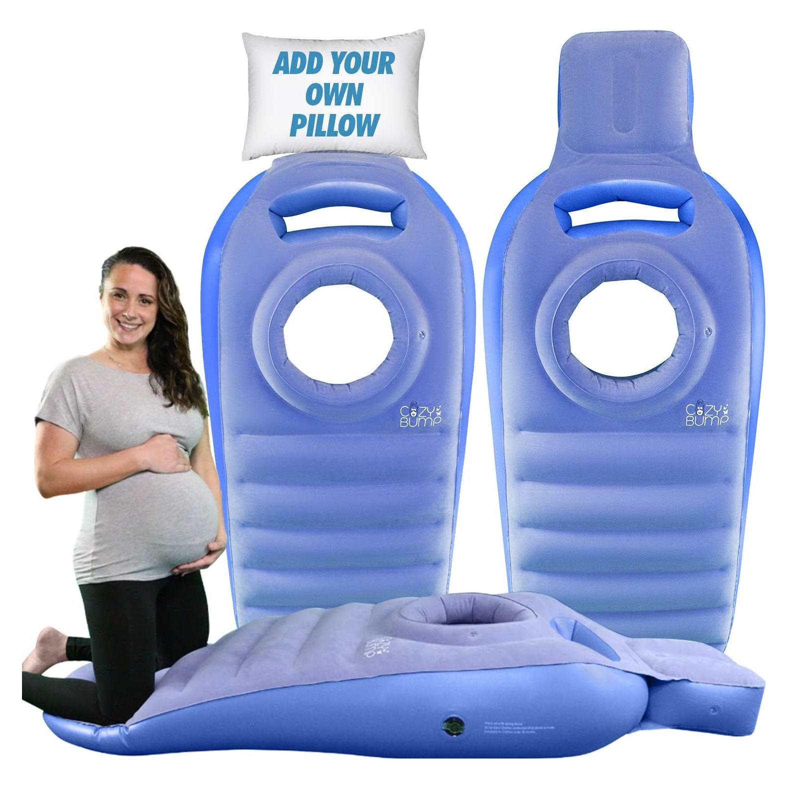 Almohada de Embarazo Cozy Bump Azul 66x15 cm Lavable