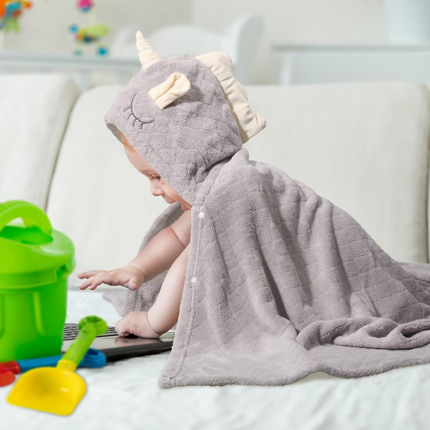 Toallas de Baño con Capucha WODHOY 127x81 cm 2 Unidades