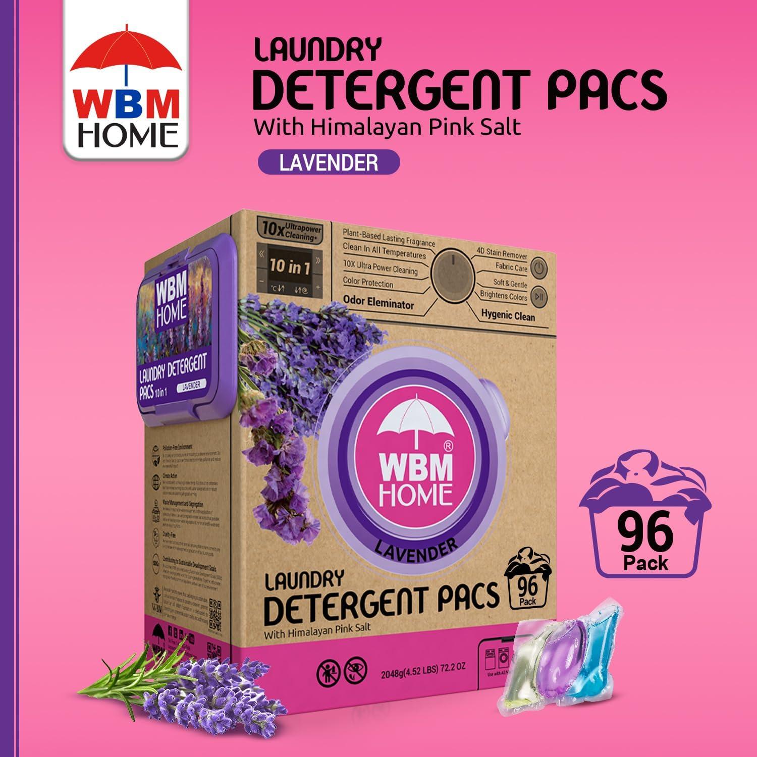 Cápsulas de Lavandería WBM 10 en 1 con Lavanda 96 Unidades