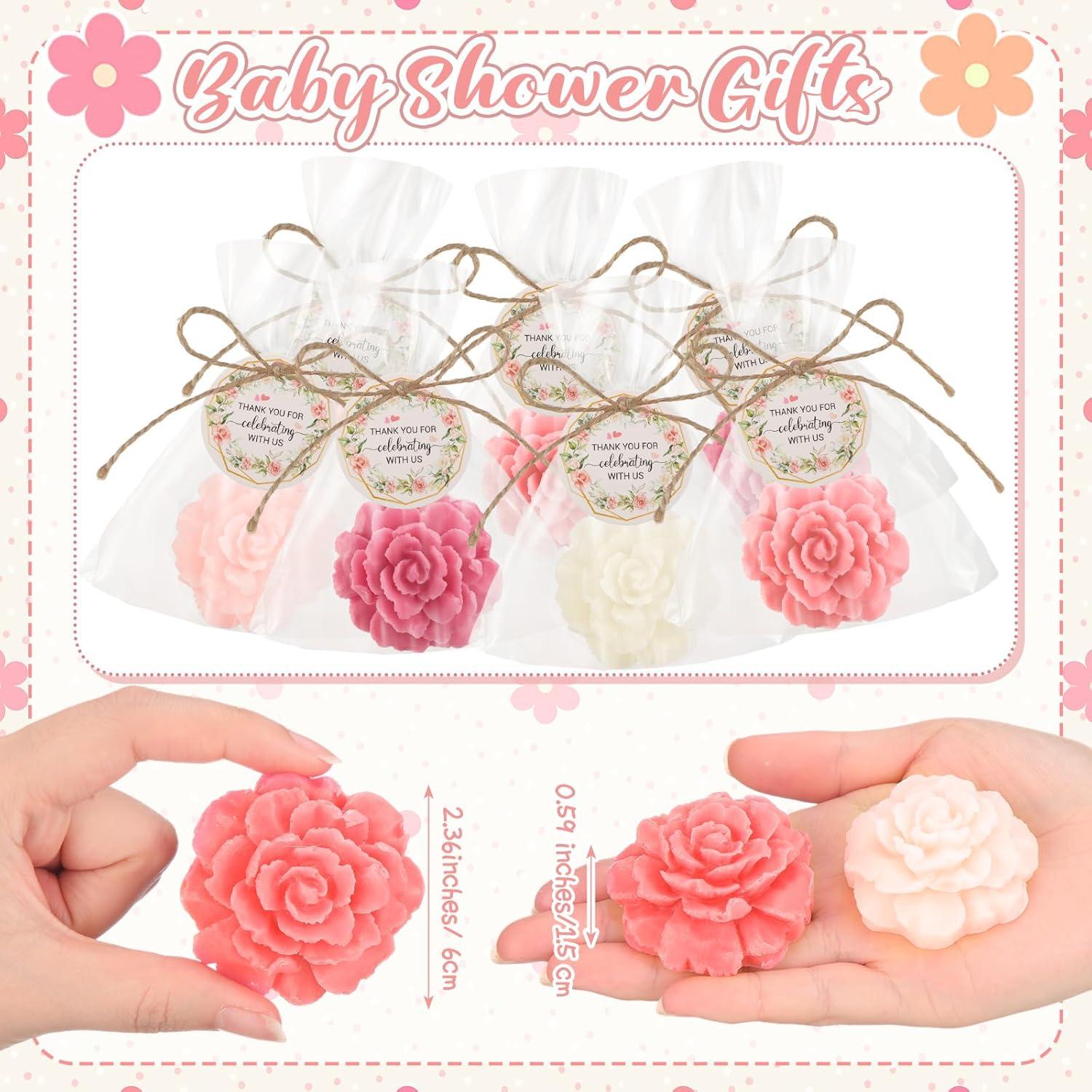 Set de 20 Jabones Miniatura de Flores Demissle - Rosa Oscuro