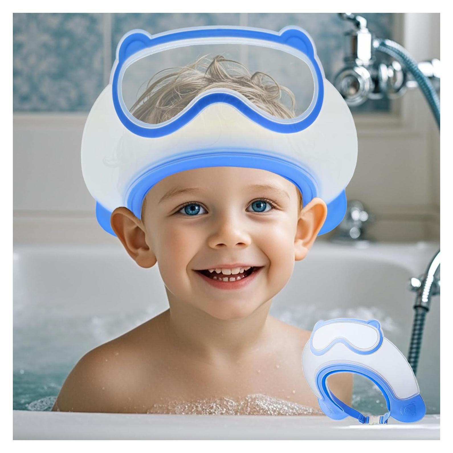 Gorro de Ducha Ajustable TinyGuardian para Bebés 0-9 Años Azul