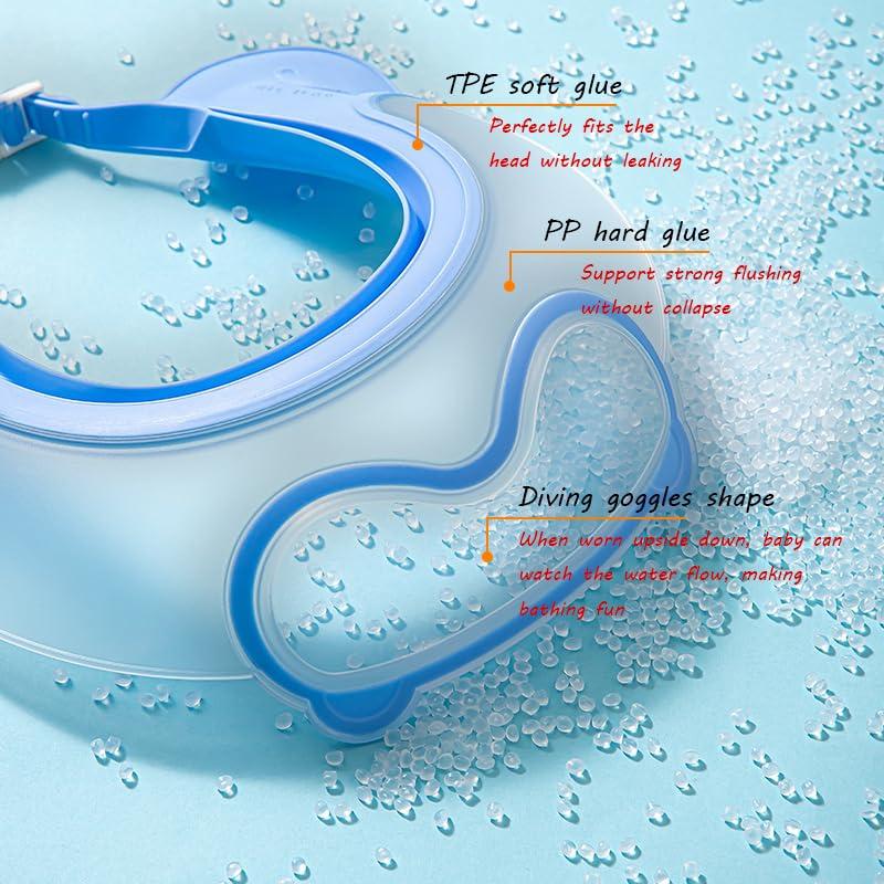 Gorro de Ducha Ajustable TinyGuardian para Bebés 0-9 Años Azul