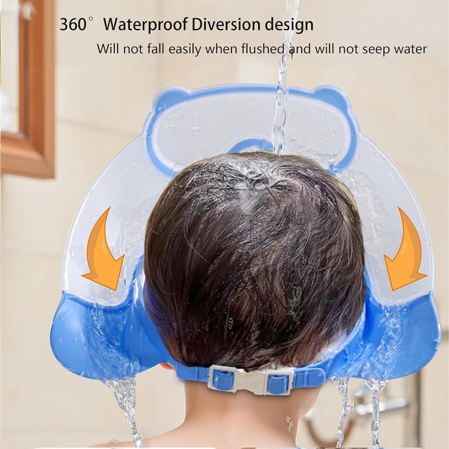 Gorro de Ducha Ajustable TinyGuardian para Bebés 0-9 Años Azul