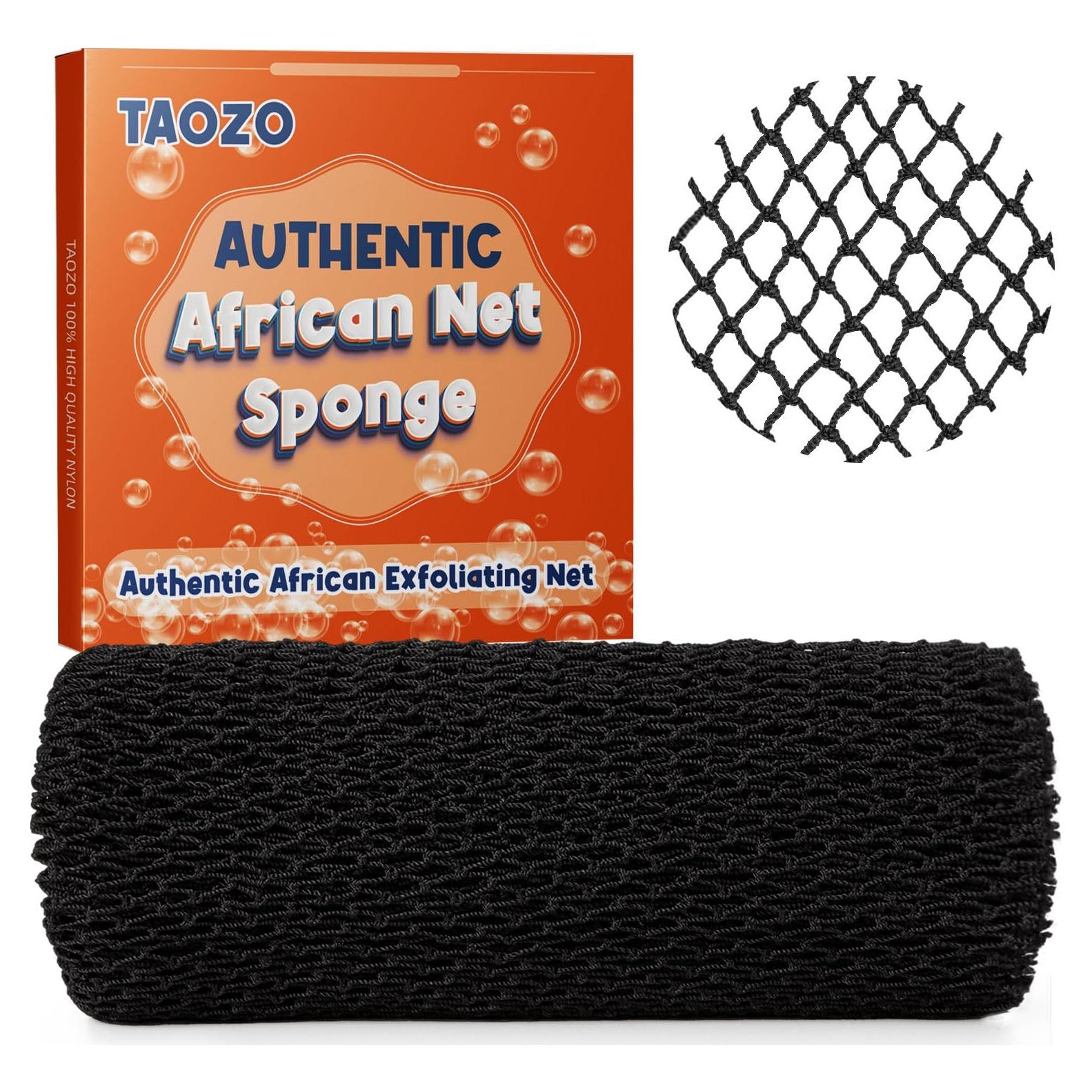 Esponja Exfoliante Africana TAOZO 80x30 cm Negra