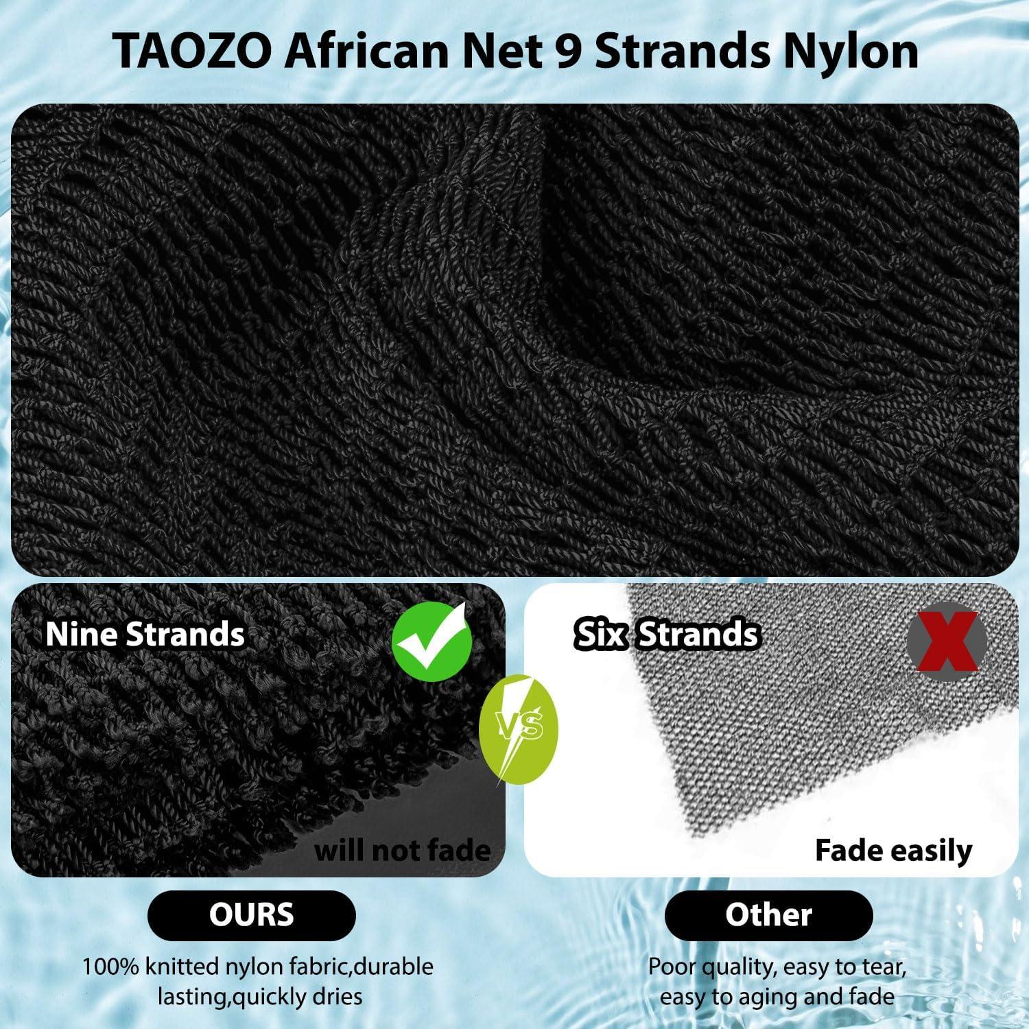 Esponja Exfoliante Africana TAOZO 80x30 cm Negra