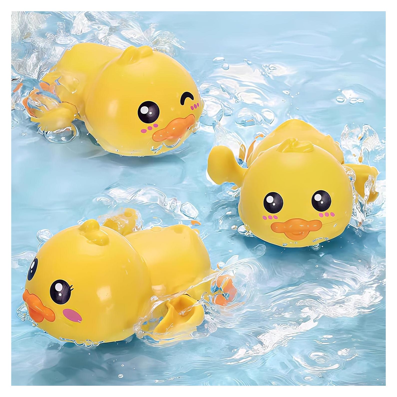 Juguetes de baño para bebés Gute - Patos nadadores a cuerda (3 unidades)