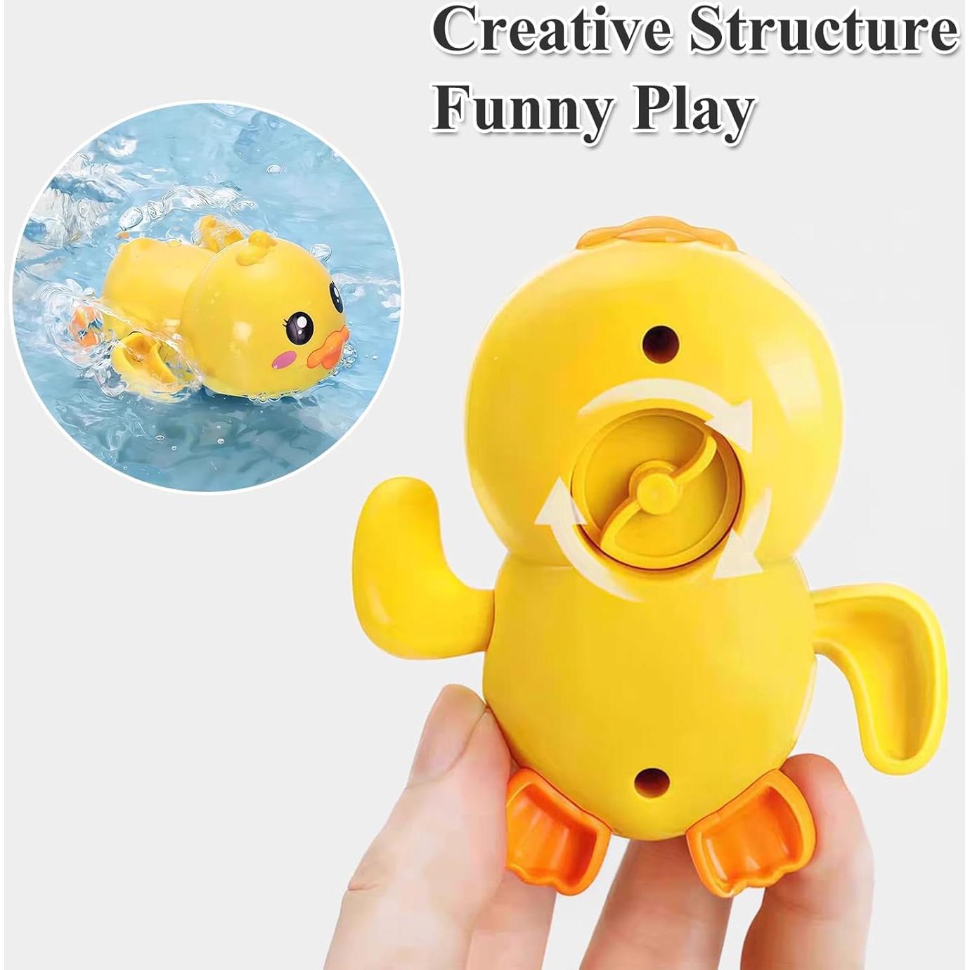 Juguetes de baño para bebés Gute - Patos nadadores a cuerda (3 unidades)