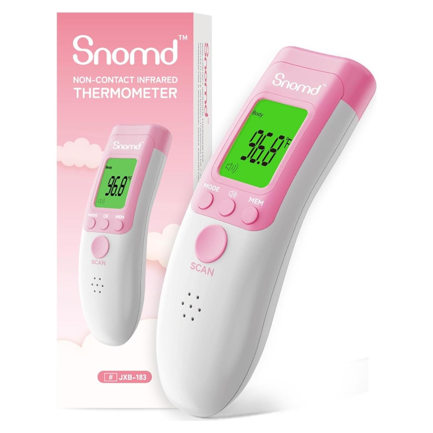 Termómetro Digital Infrarrojo Berrcom JXB-183 3-en-1 LCD