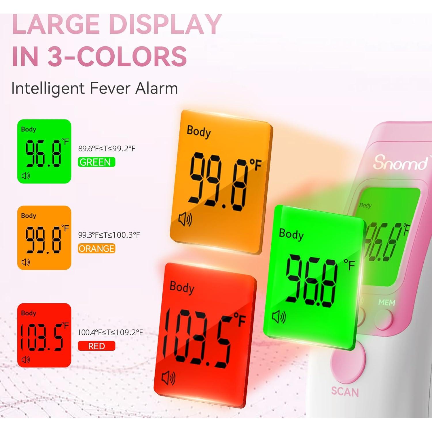 Termómetro Digital Infrarrojo Berrcom JXB-183 3-en-1 LCD