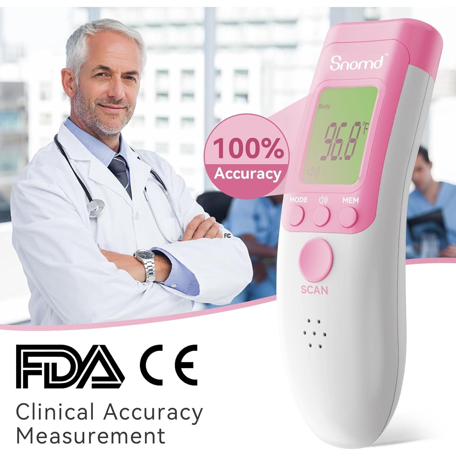 Termómetro Digital Infrarrojo Berrcom JXB-183 3-en-1 LCD