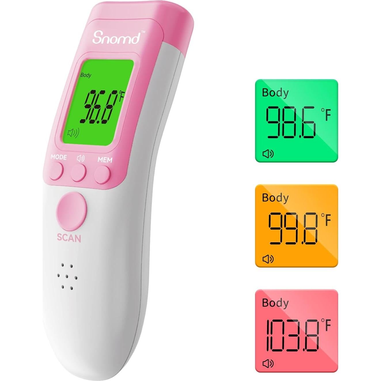 Termómetro Digital Infrarrojo Berrcom JXB-183 3-en-1 LCD