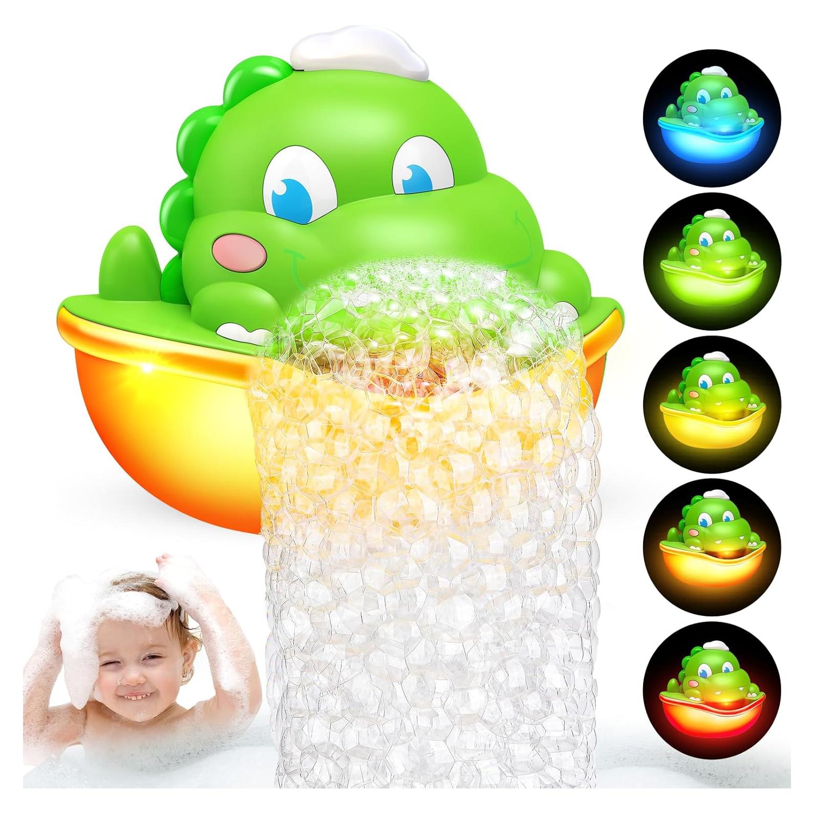Máquina de Burbujas de Baño Iluminada Diyfrety - Dinosaurio
